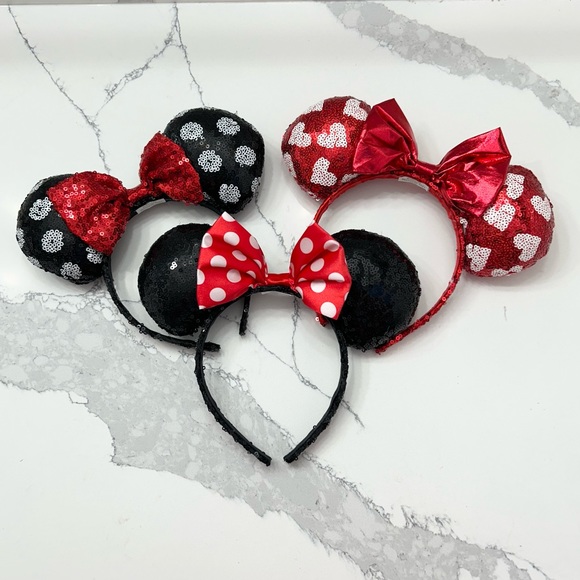 Disney Other - Disney 3-Piece Minnie Mouse Ear Set